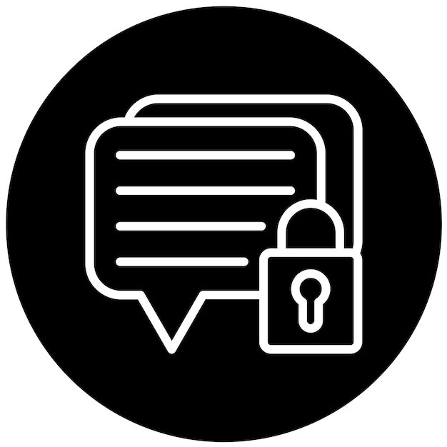 Vector Design Encrypted Message Icon Style