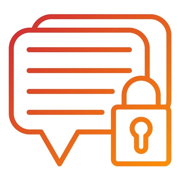 Vector Design Encrypted Message Icon Style