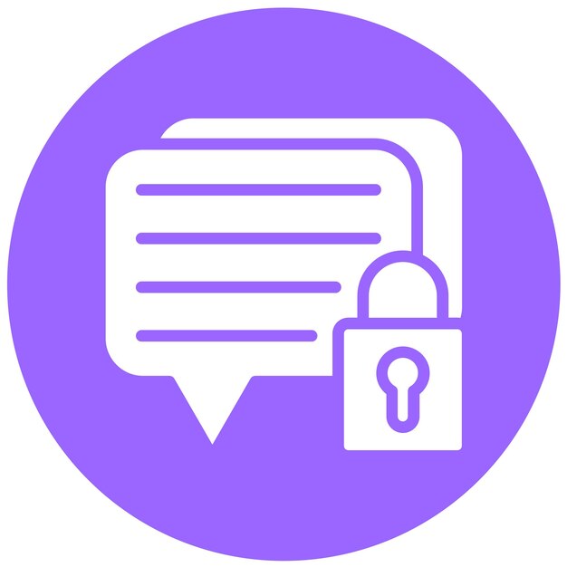 Vector Design Encrypted Message Icon Style