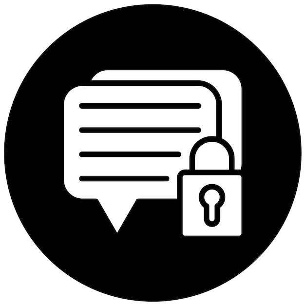 Vector Design Encrypted Message Icon Style
