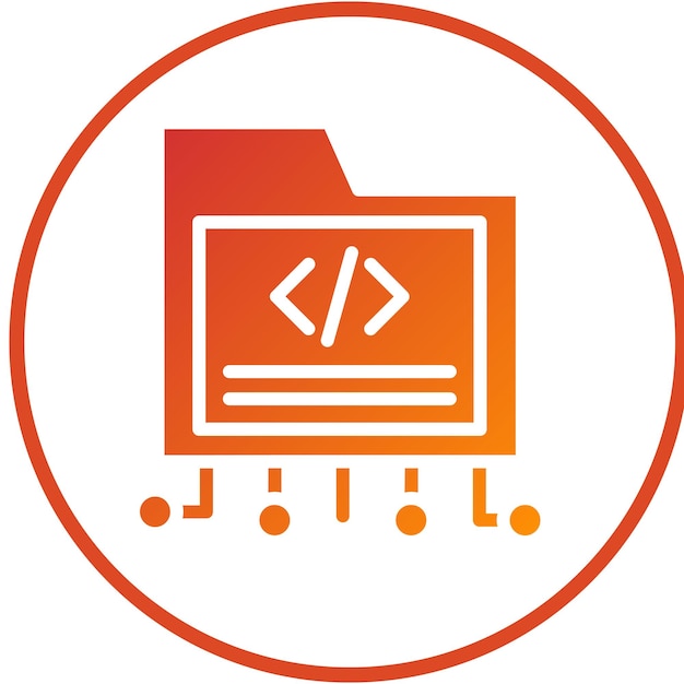 Vector Design Encryption Code Icon Style
