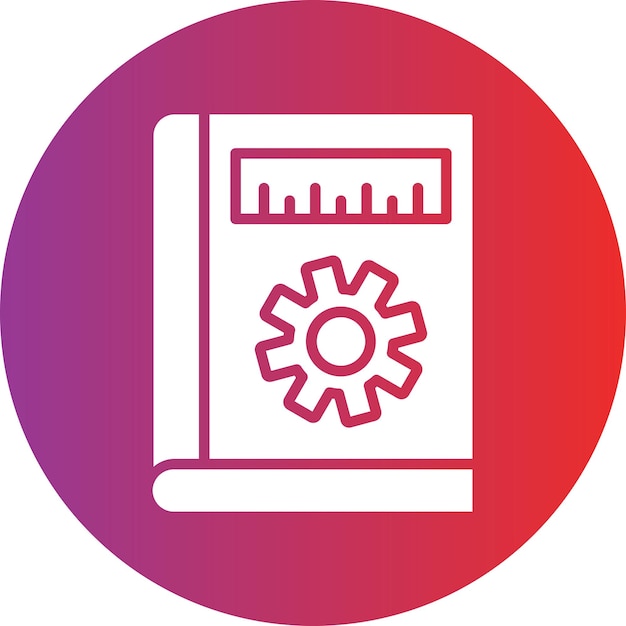 vector design engineer notebook icon style