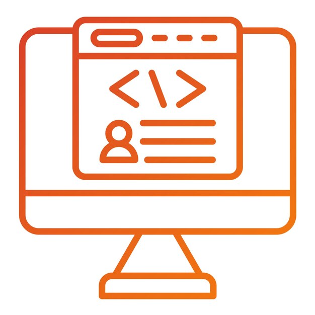 Vector Design Front End Development Icon Style