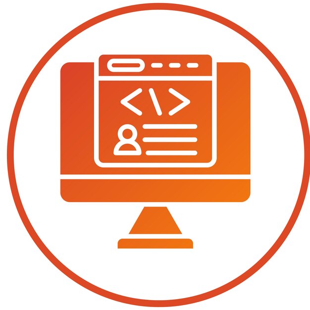 Vector Design Front End Development Icon Style