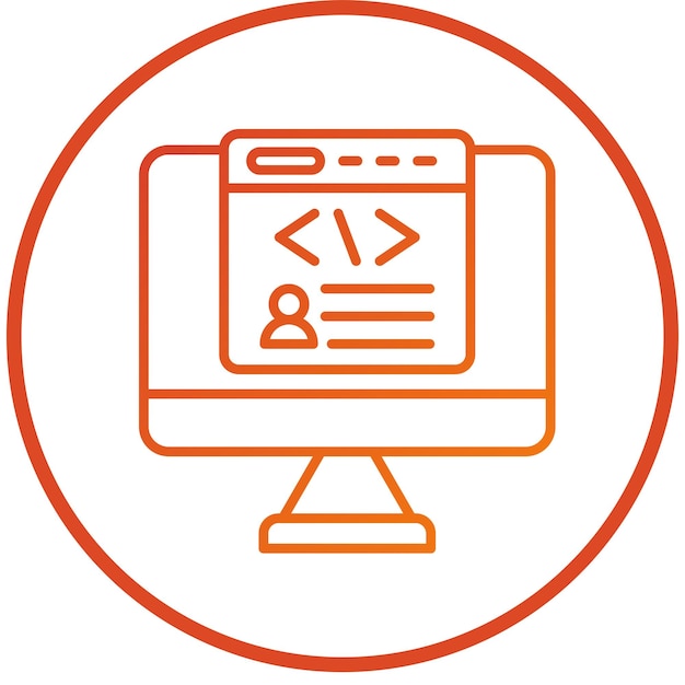 Vector Design Front End Development Icon Style