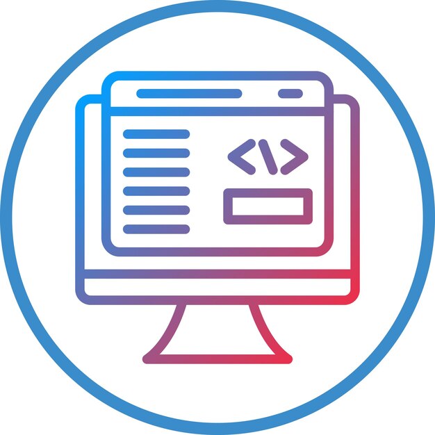 vector design frontend development icon style