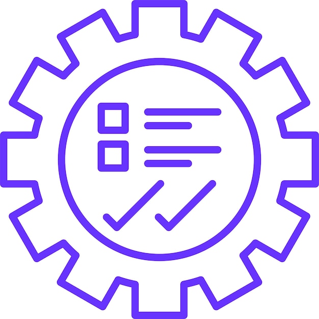 Vector Design Gear Testing Icon Style