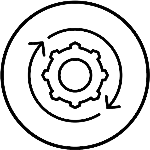 Vector Design Gearwheel of Change Icon Style