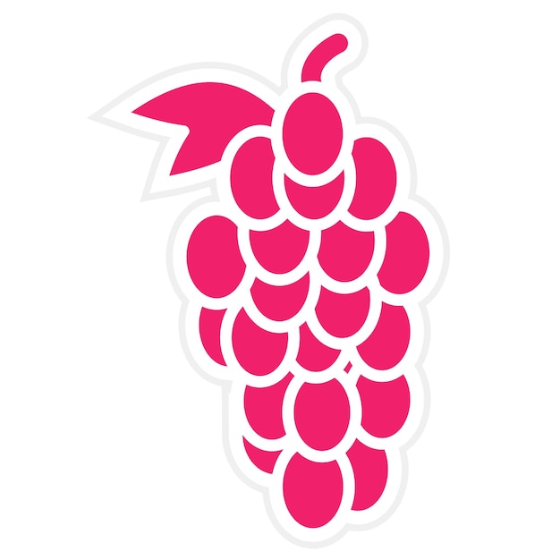 Vector Design Grapes Icon Style