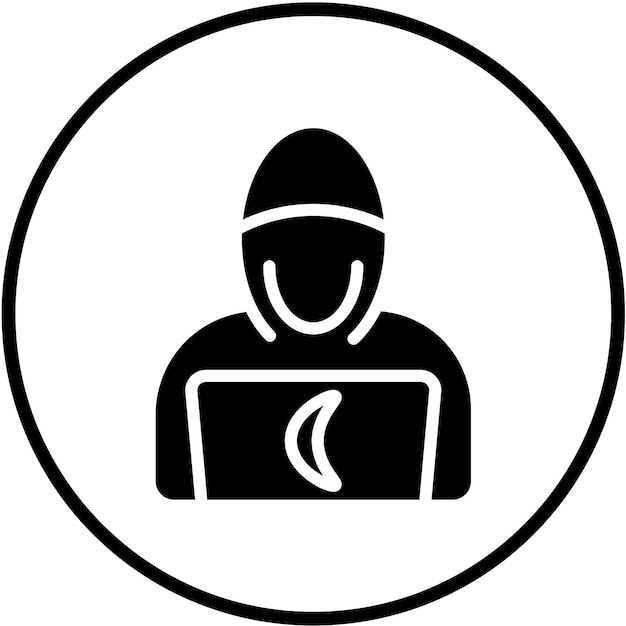 vector design hacker icon style