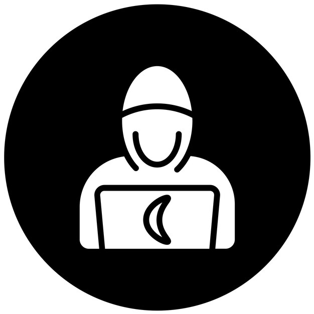 vector design hacker icon style