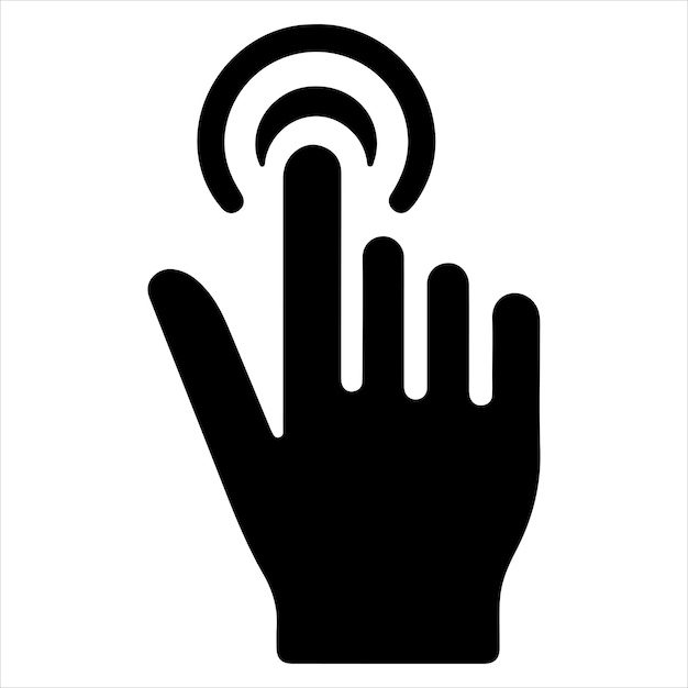Vector design Hand click icon style on white background