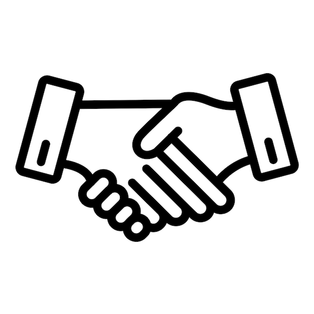 Vector Design Handshake Icon Style