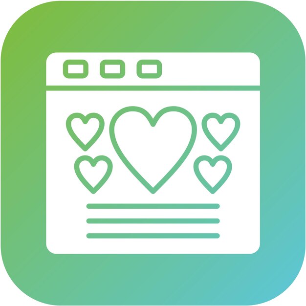 Vector Design Heart Icon Style