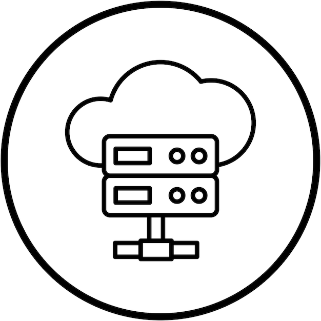 vector design hosted services icon style