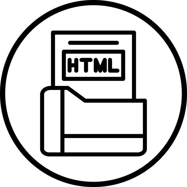 vector design html file icon style