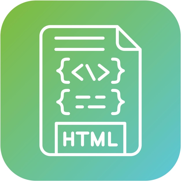 vector design html file icon style