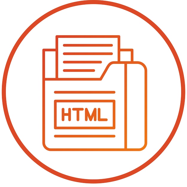 vector design html file icon style