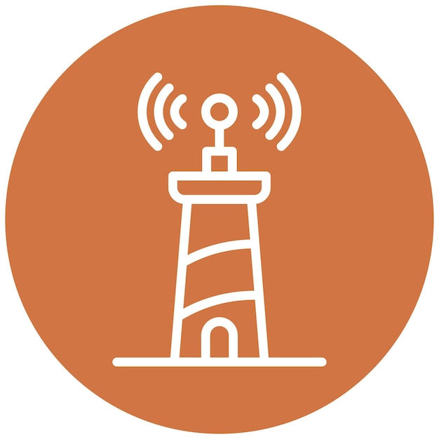 Vector Design Iconic Beacon Icon Style