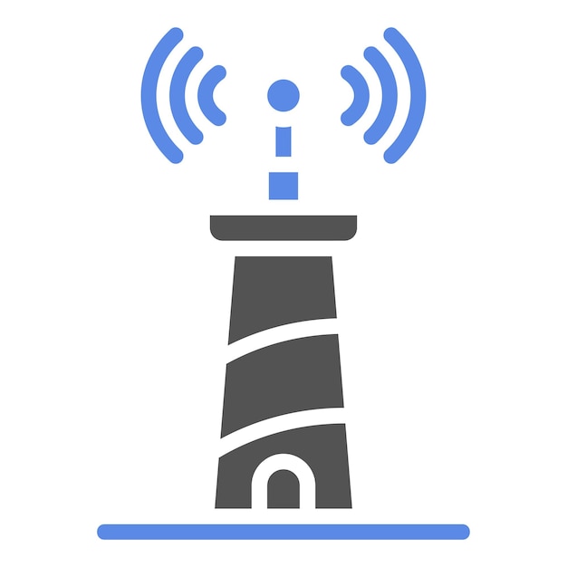 Vector Design Iconic Beacon Icon Style