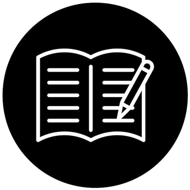 vector design lecture notes icon style