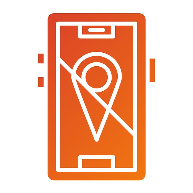 vector design location disable icon style