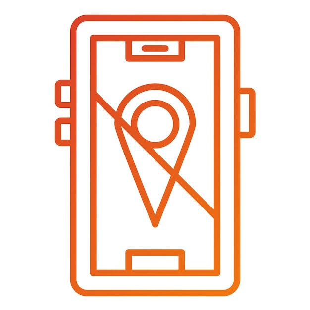 vector design location disable icon style