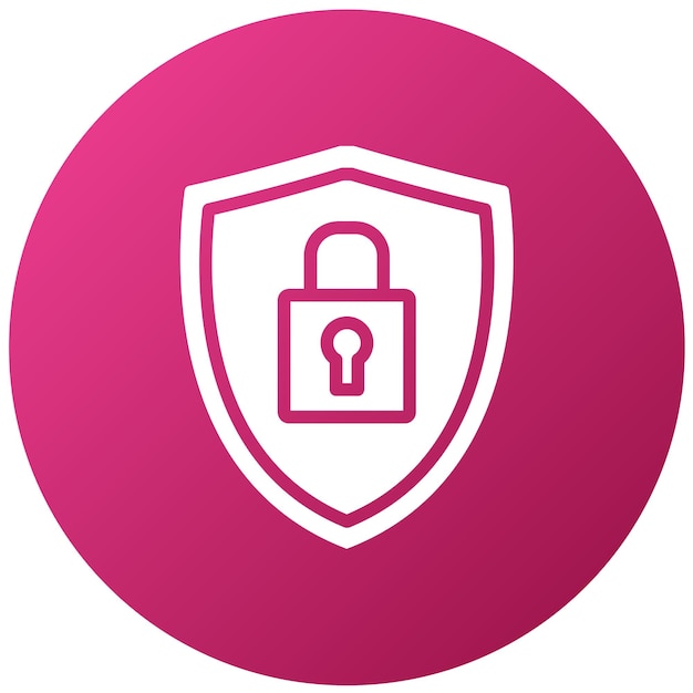 Vector Design Lock Guard Icon Style