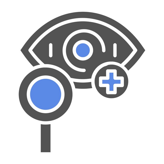 Vector Design Manual Eye Examination Icon Style