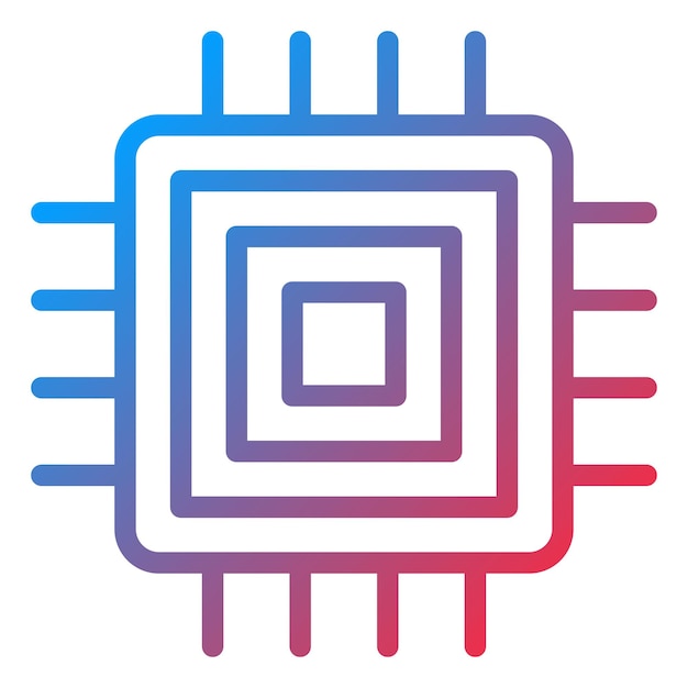 vector design microprocessor icon style