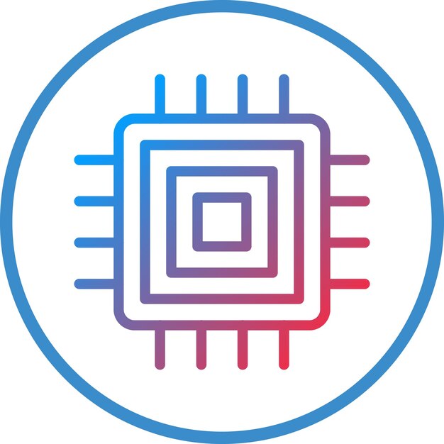 vector design microprocessor icon style