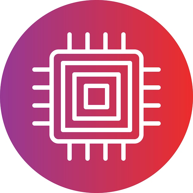 vector design microprocessor icon style