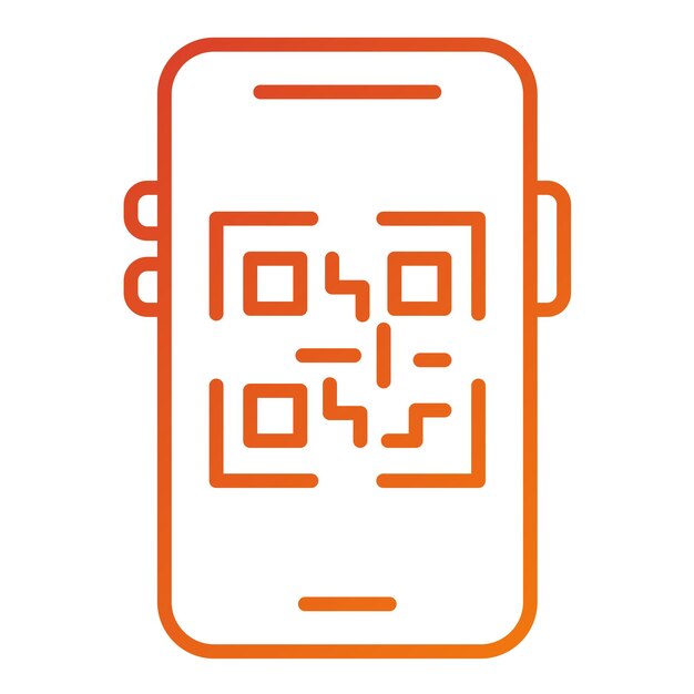 vector design mobile qr code icon style