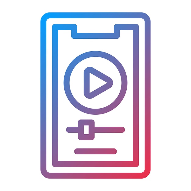 Vector Design Mobile Video Icon Style