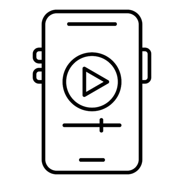 Vector Design Mobile Video Icon Style