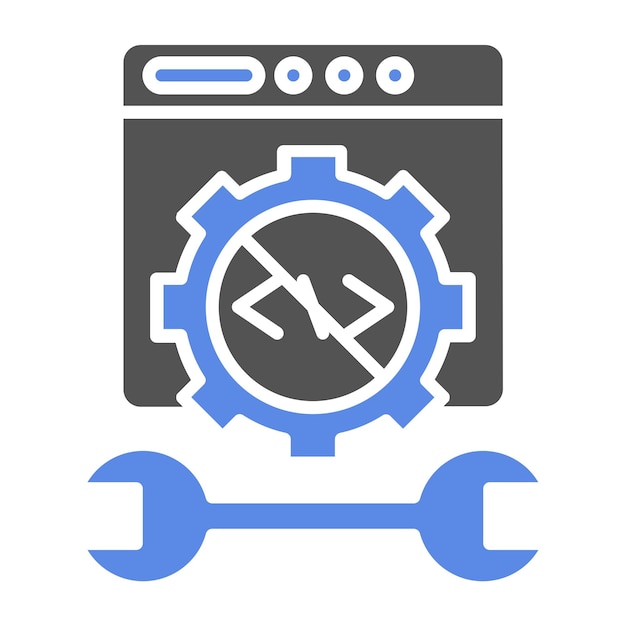 Vector Design No Code Tool Icon Style