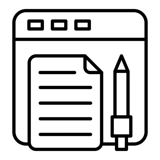 Vector Design Online Content Icon Style