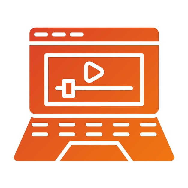 Vector Design Online Course Icon Style