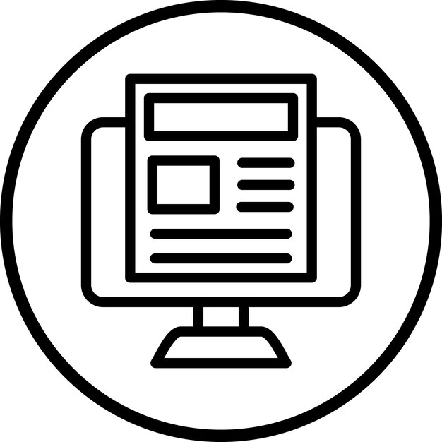 Vector Design Online News Icon Style