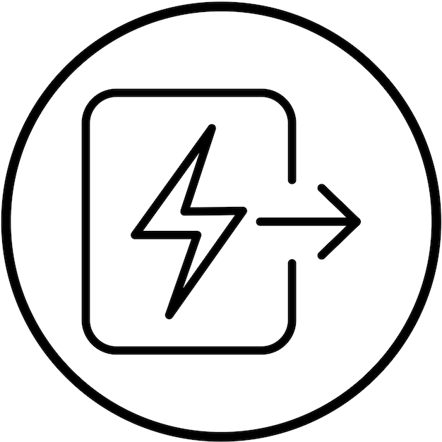 Vector Design Output Voltage Icon Style