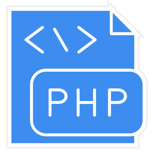 vector design php file icon style