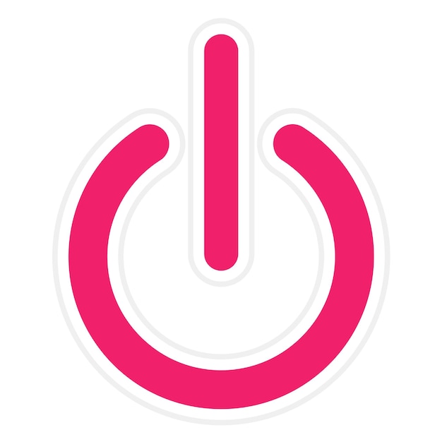 Vector Design Power Button Icon Style