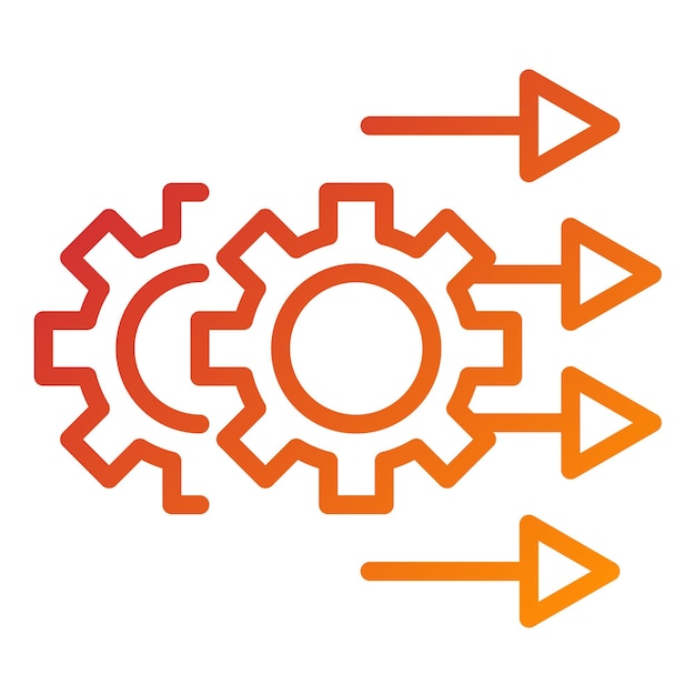 vector design process optimization icon style
