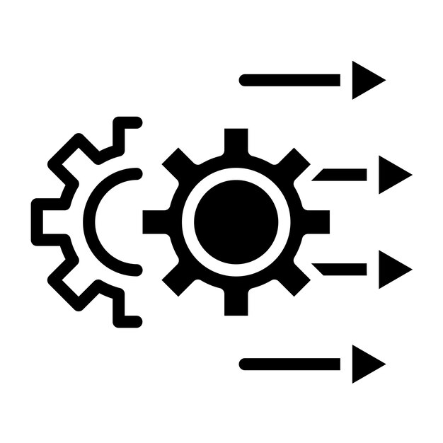 vector design process optimization icon style