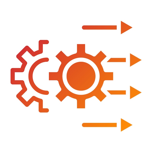 vector design process optimization icon style