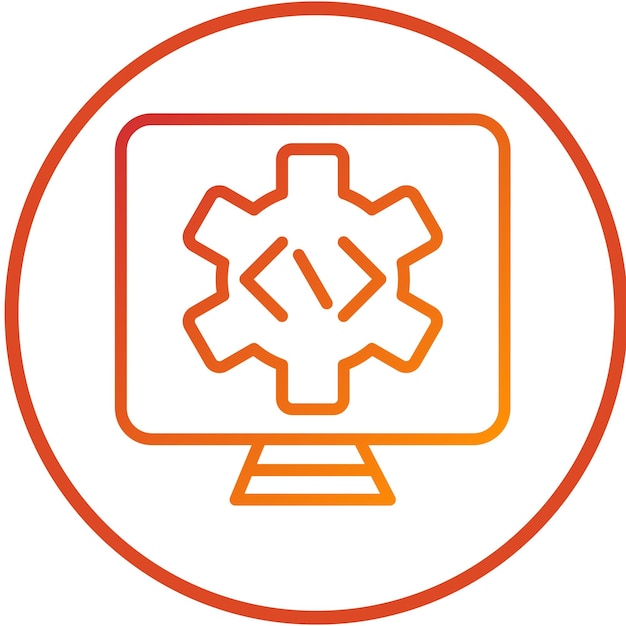 vector design programmable automation icon style