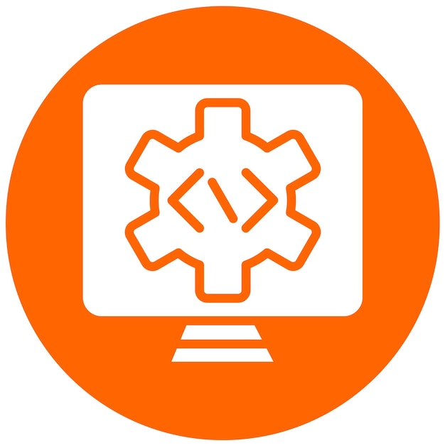 vector design programmable automation icon style