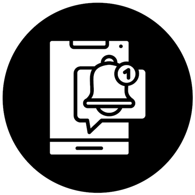 vector design push notifications icon style