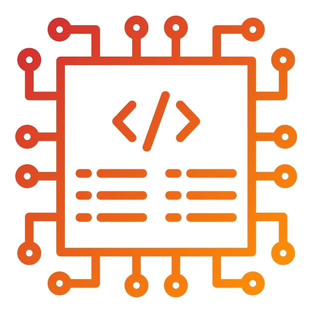 Vector Design Quantum Code Icon Style