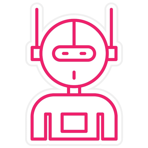 Vector Design Robot Icon Style